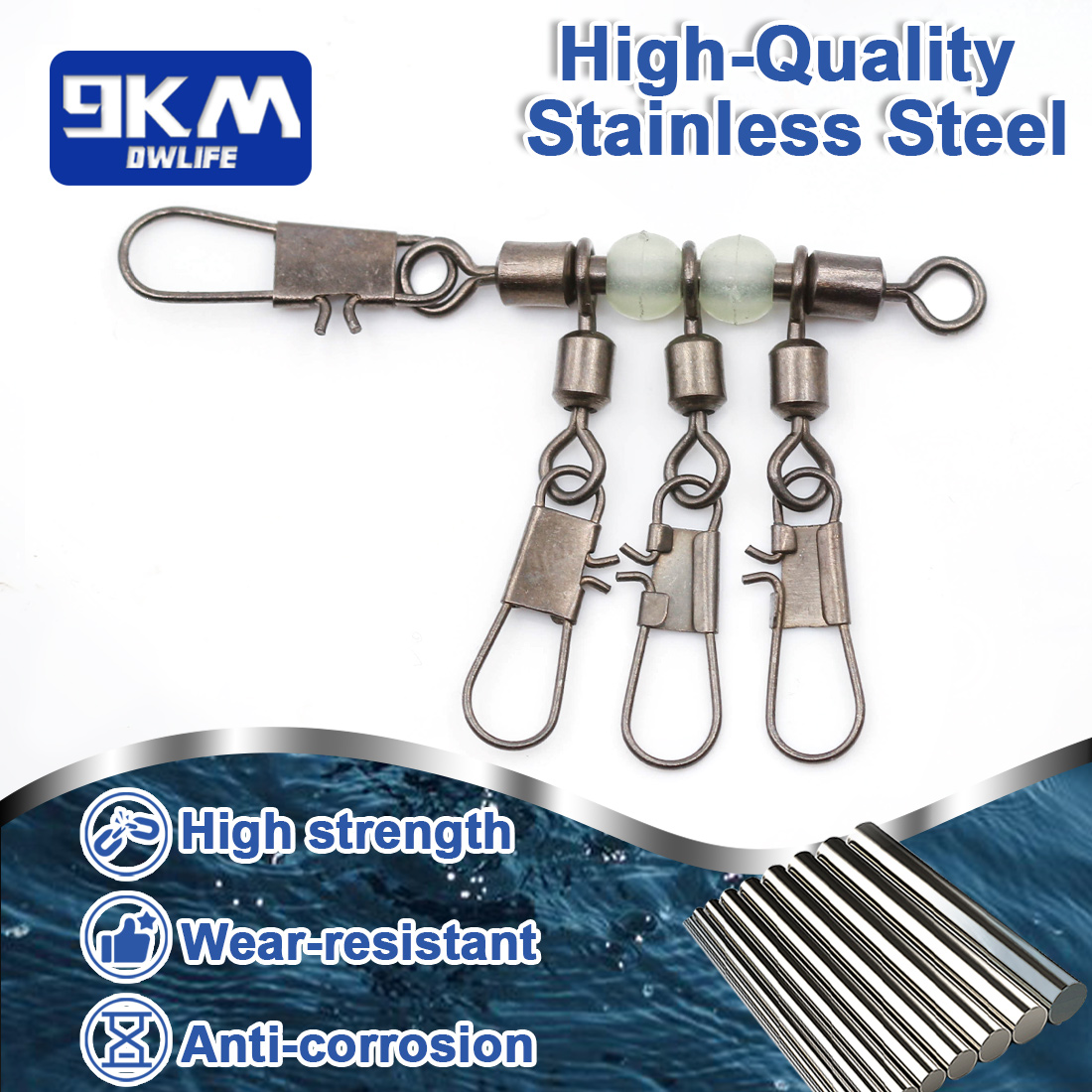9KM 10pcs 4-Way Fishing Swivel - Fishing Boat Trailer review and price